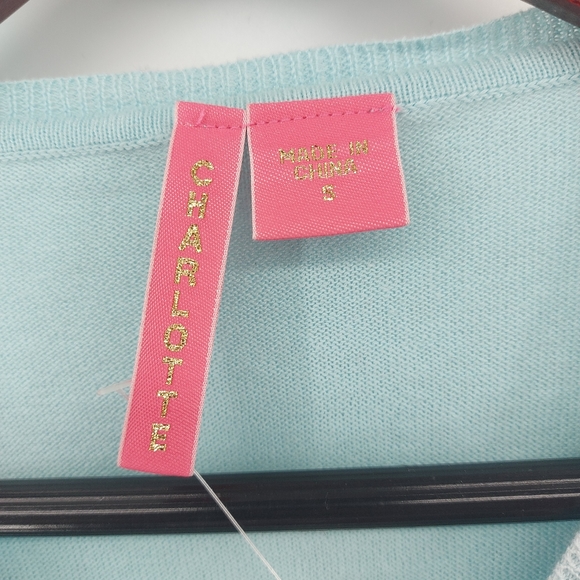 Charlotte Palm Tree Seqined Cotton Cardigan - Picture 7 of 10